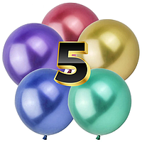 BOLSA DE GLOBOS CROMADOS #5  X 100 Und